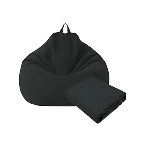 Sarung Kursi Bean Bag Lipat Hitam