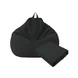 Sarung Kursi Bean Bag Lipat Hitam