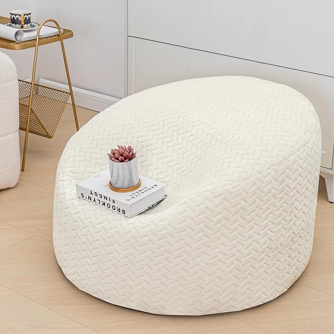 Penutup Kursi Bean Bag Persegi yang Dapat Diisi